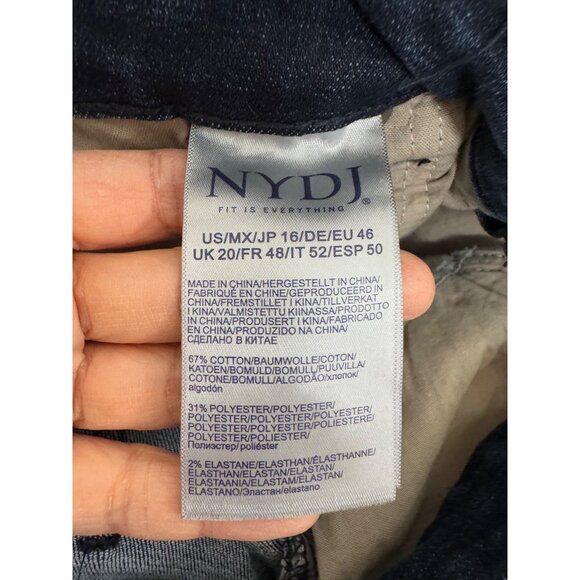 NYDJ Lift tuck Marilyn Straight jeans stretchy comfy preppy 90s sz 16 - Picture 8 of 9